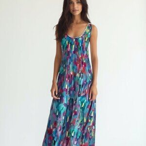 profile by gottex Colorful Geometric Patterned Dress beach cover up L-XL